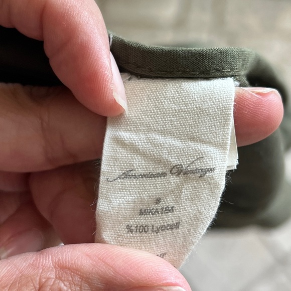 “American Vintage Lightweight Trench Coat - Army Green, Sz S - Picture 3 of 3